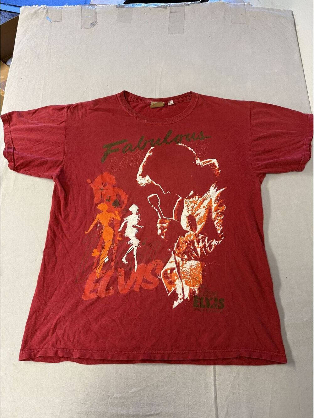Elvis Presley Big Print Shirt Viva Elvis Cirque Du Soleil -M